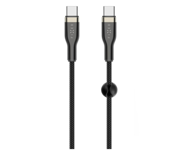 FIXED Pleciony Kabel USB-C/USB-C 0,5m 100W czarny FIXDB-CC05-BK - 1249143 - zdjęcie
